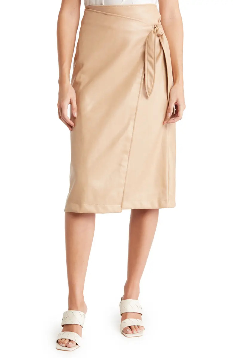 Avec Les Filles Faux Leather Wrap Skirt | Nordstromrack | Nordstrom Rack