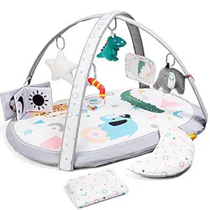 Lupantte 7 in 1 Baby Play Gym Mat, 2 Replaceable Washable Mat Covers Baby Activity Play Mat with ... | Amazon (US)