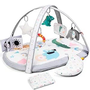Lupantte 7 in 1 Baby Play Gym Mat, 2 Replaceable Washable Mat Covers Baby Activity Play Mat with ... | Amazon (US)