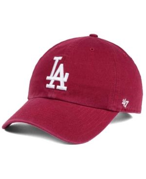 '47 Brand Los Angeles Dodgers Cardinal and White Clean Up Cap | Macys (US)