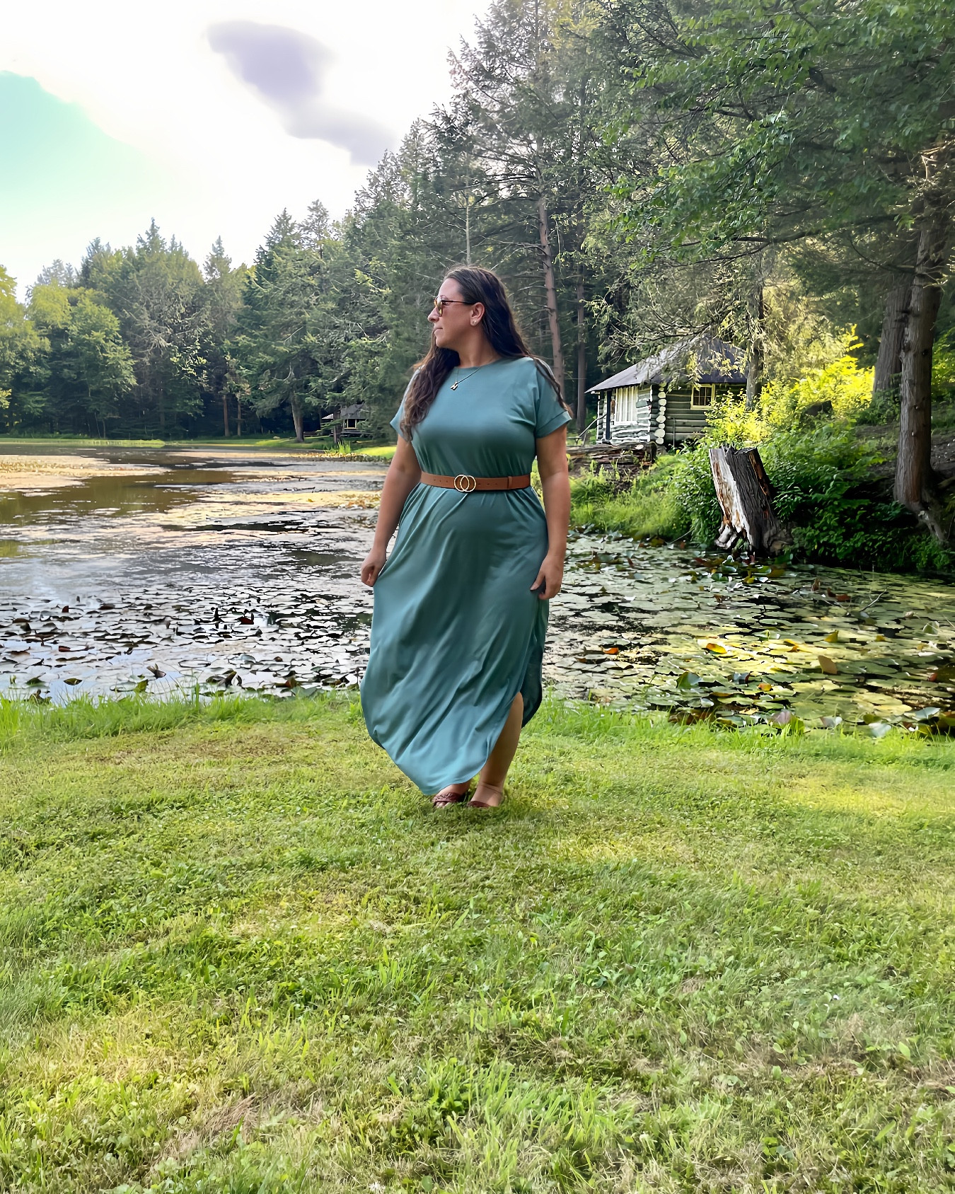 Women's Summer Casual Loose Short Sleeve Long T Shirt  Split Maxi Dress

#LTKSwim #LTKTravel