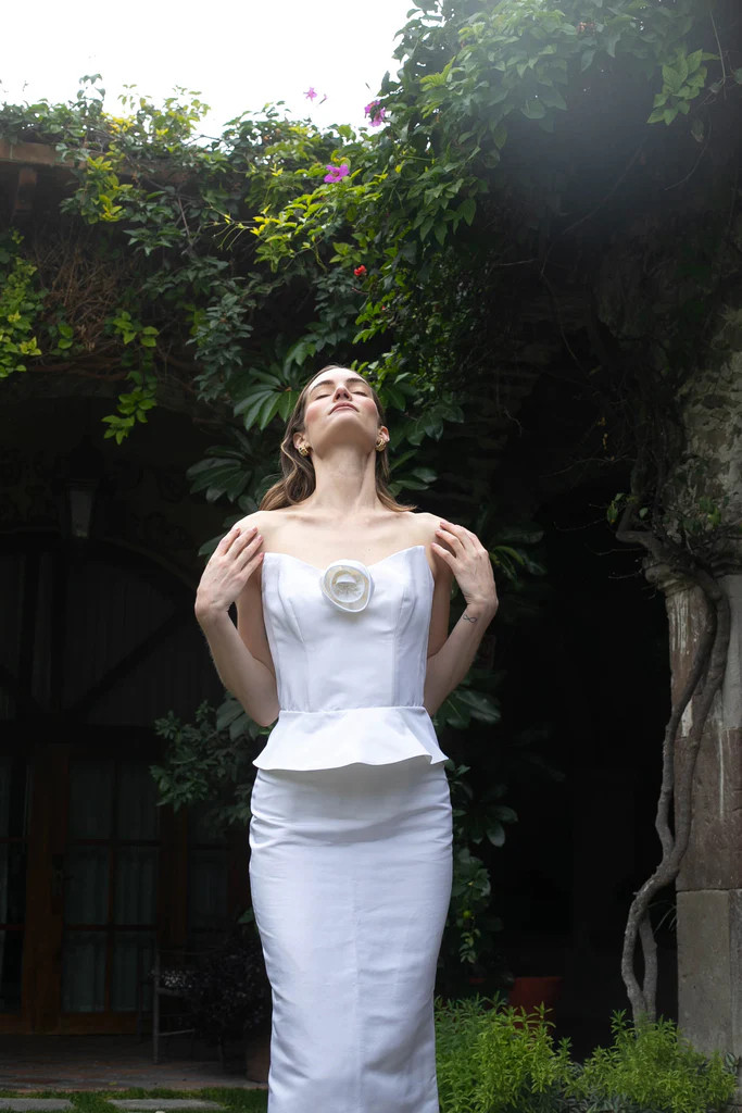 Delicias Corset Top, White | Damaris Bailey