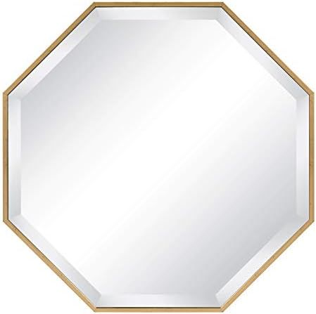 Kate and Laurel Rhodes Octagon Framed Wall Mirror, 24.75x24.75, Gold | Amazon (US)