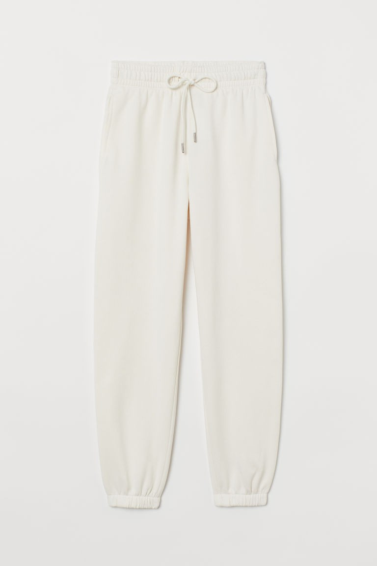 H & M - Cotton-blend Sweatpants - White | H&M (US + CA)