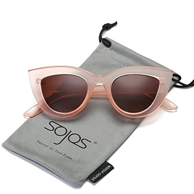 SojoS Retro Vintage Cateye Sunglasses for Women Plastic Frame Mirrored Lens SJ2939 | Amazon (US)