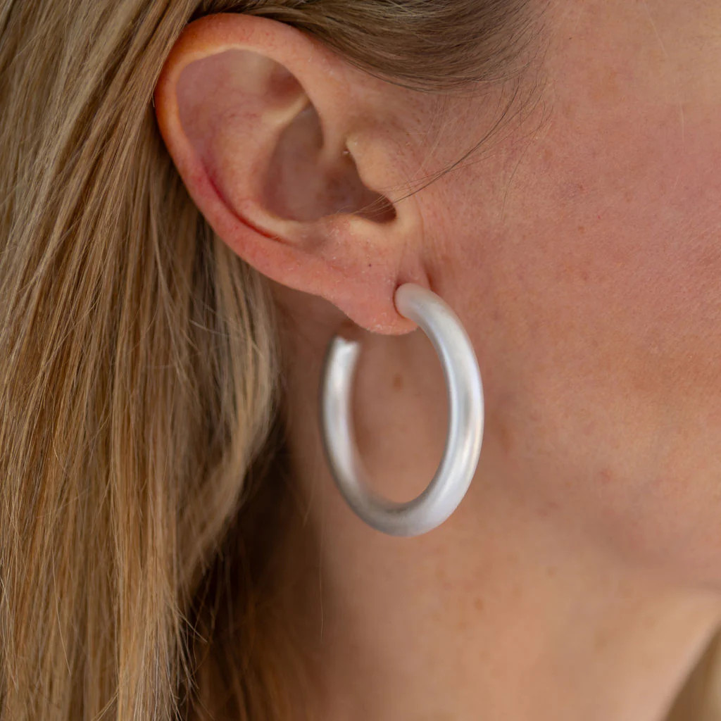 Large Silver Hoops | Erin McDermott Jewelry