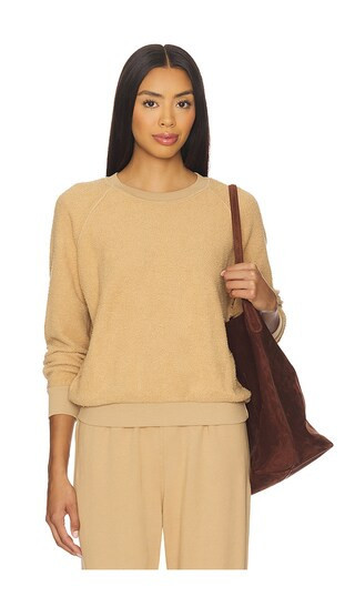 perfectwhitetee Ziggy Shrunken Crewneck in Tan. - size L | Revolve Clothing (Global)