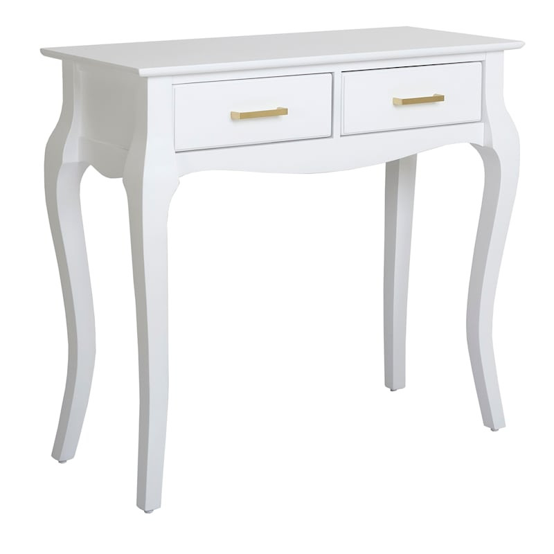 Grace Mitchell Scarlett 2-Drawer Console Table, White | At Home