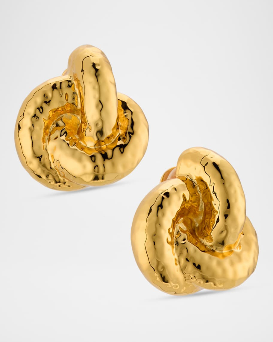 NEST Jewelry Hammered Knot Clip-On Earrings | Neiman Marcus