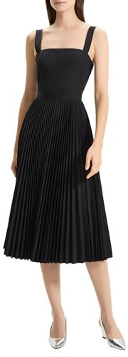 Theory Women's Sleeveless Pleated Volume Dress, Black | Amazon (US)