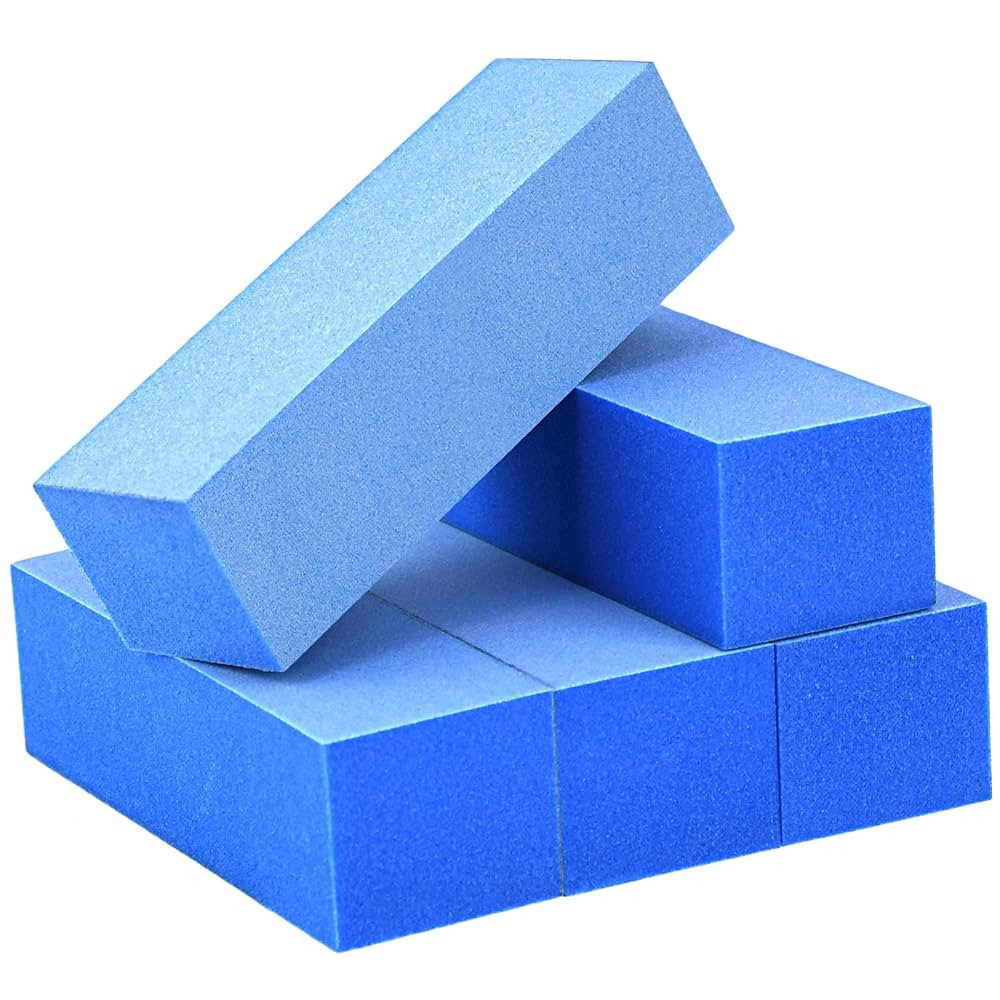 Maryton Nail Buffer Blocks, Fine Grit 180/240 Professional Salon Quality 3 Way Blue Buffing Block... | Amazon (US)