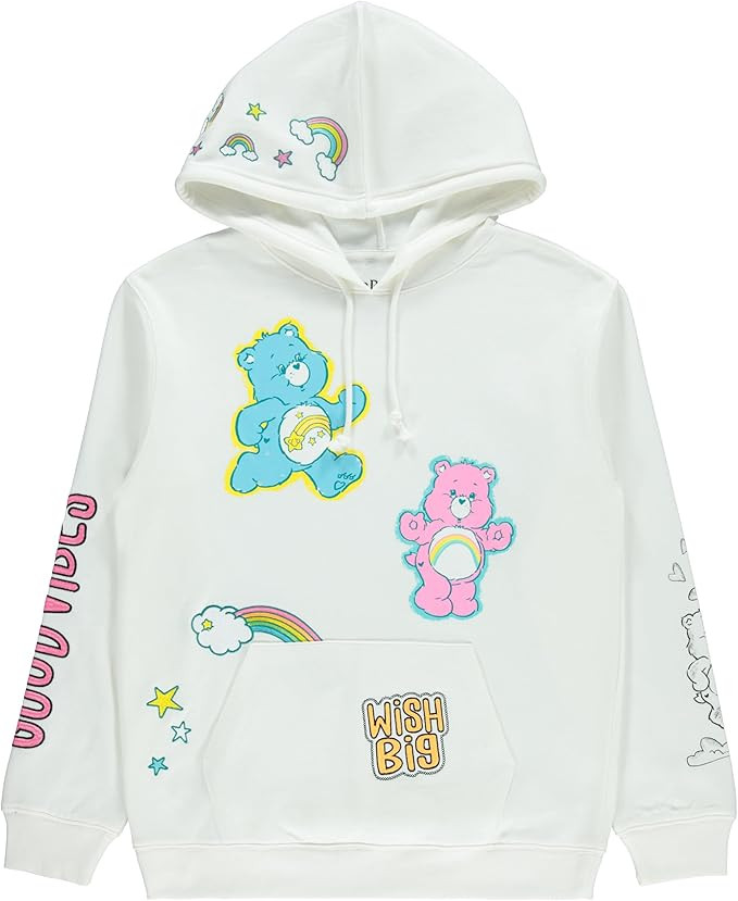 Care Bears Ladies Hoodie Sweatshirt - Ladies Classic Clothing - Cheer Friend Funshine Good Luck H... | Amazon (US)