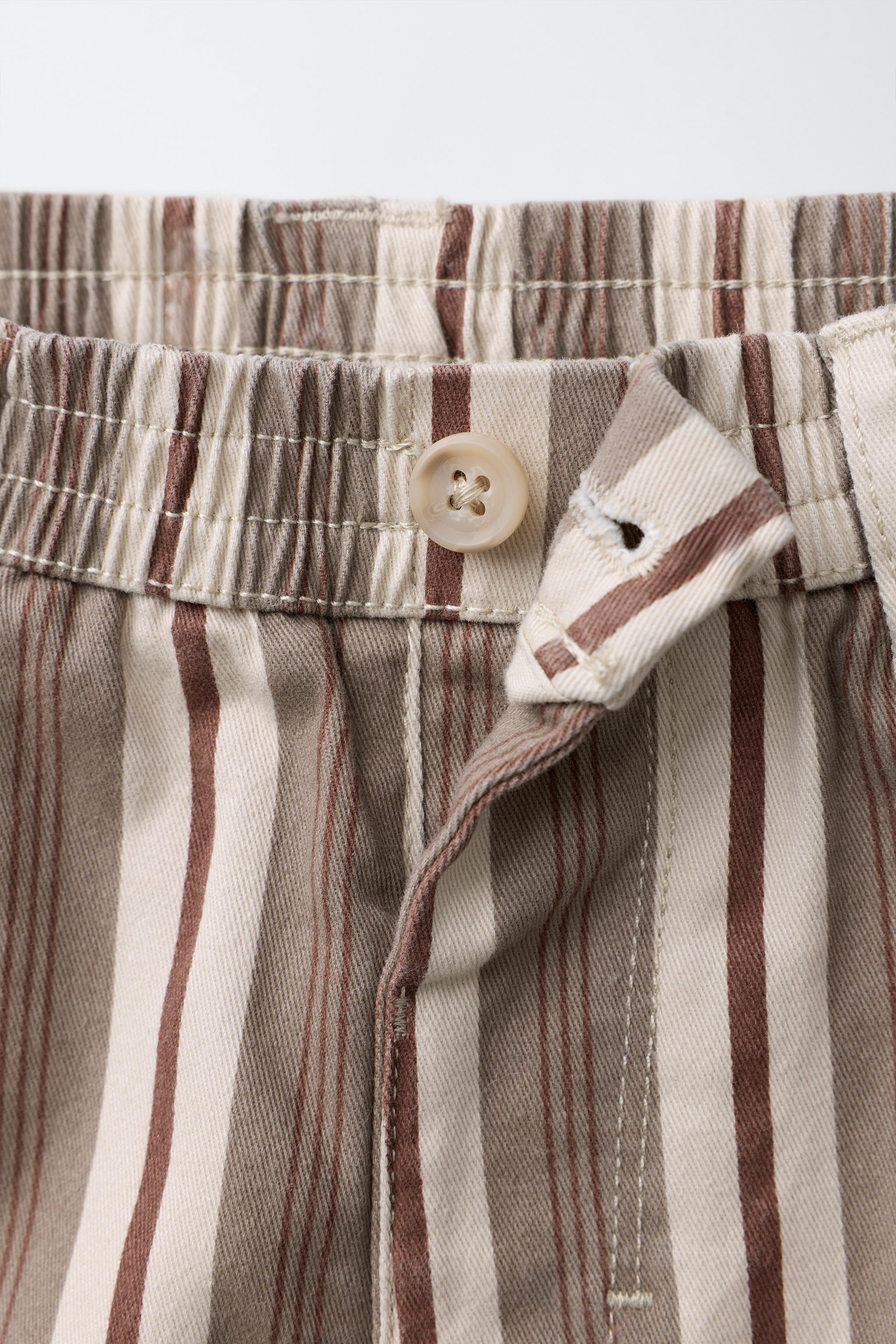 STRIPED BAGGY TROUSERS | Zara UK