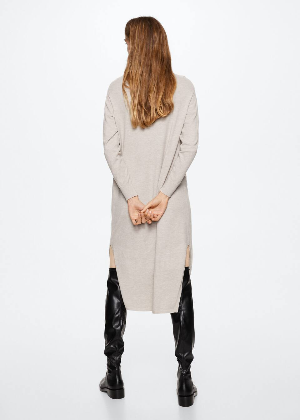 Knitted Perkins neck dress | MANGO (UK)