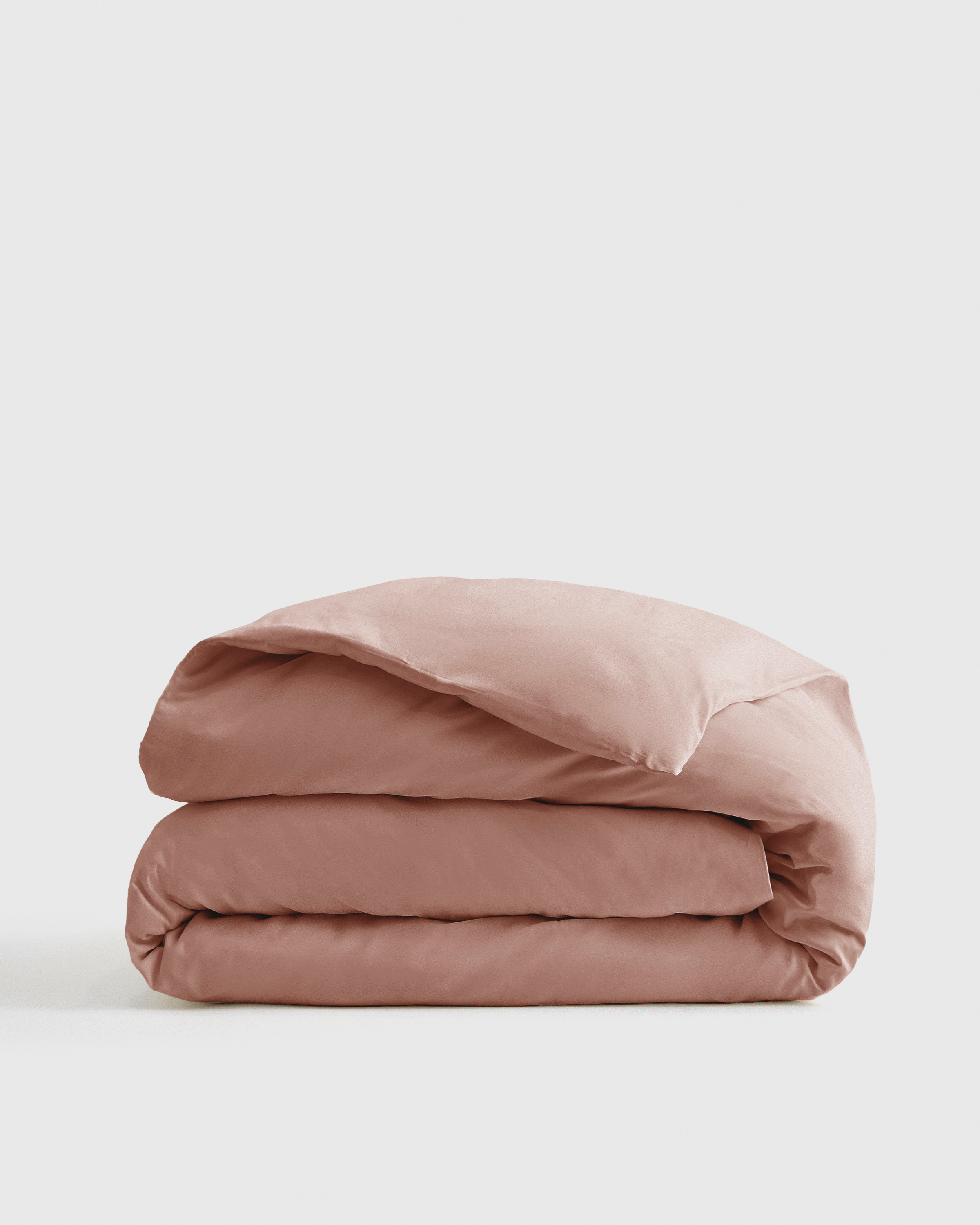 Quince | Luxury Organic Sateen Duvet Cover in Clay, Size Twin, Cotton Sateen | Quince
