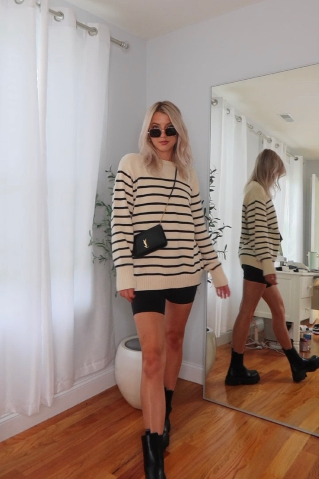 Oversized knit sweater, fall outfit ideas, end of summer outfits, transitional fall outfits, summer to fall fashion, street style, classy street style outfits, cozy and casual outfits 

#LTKstyletip #LTKBacktoSchool #LTKSeasonal