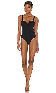 L*SPACE Cha Cha Classic One Piece Bikini in Black from Revolve.com | Revolve Clothing (Global)