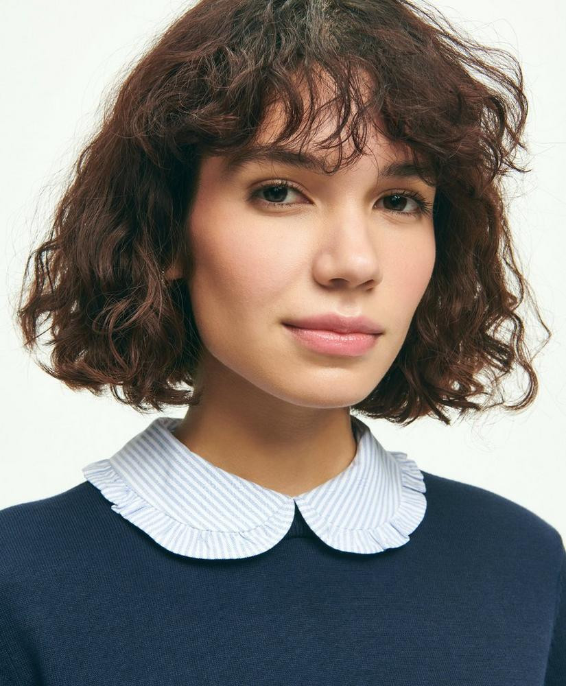 Cotton Removable Collar Sweater | Brooks Brothers