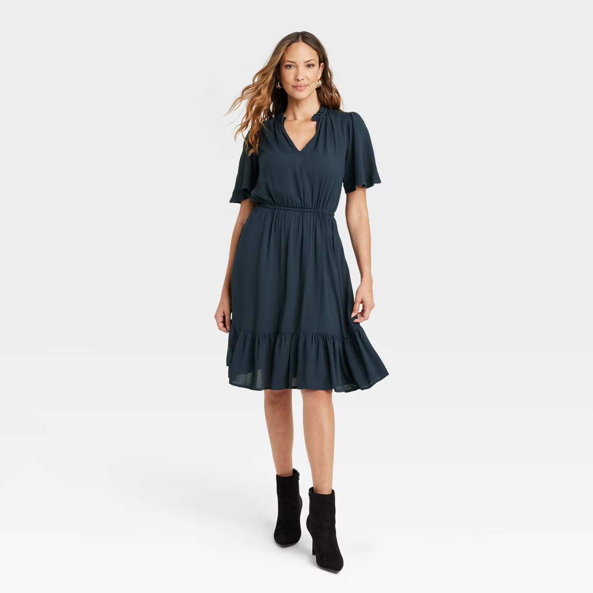 Women's Flutter Short Sleeve Tiered Dress - Knox Rose™ | Target