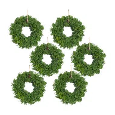 Faux Mixed Assortment Fabric 11.5'' Wreath (Set of 6) | Wayfair North America