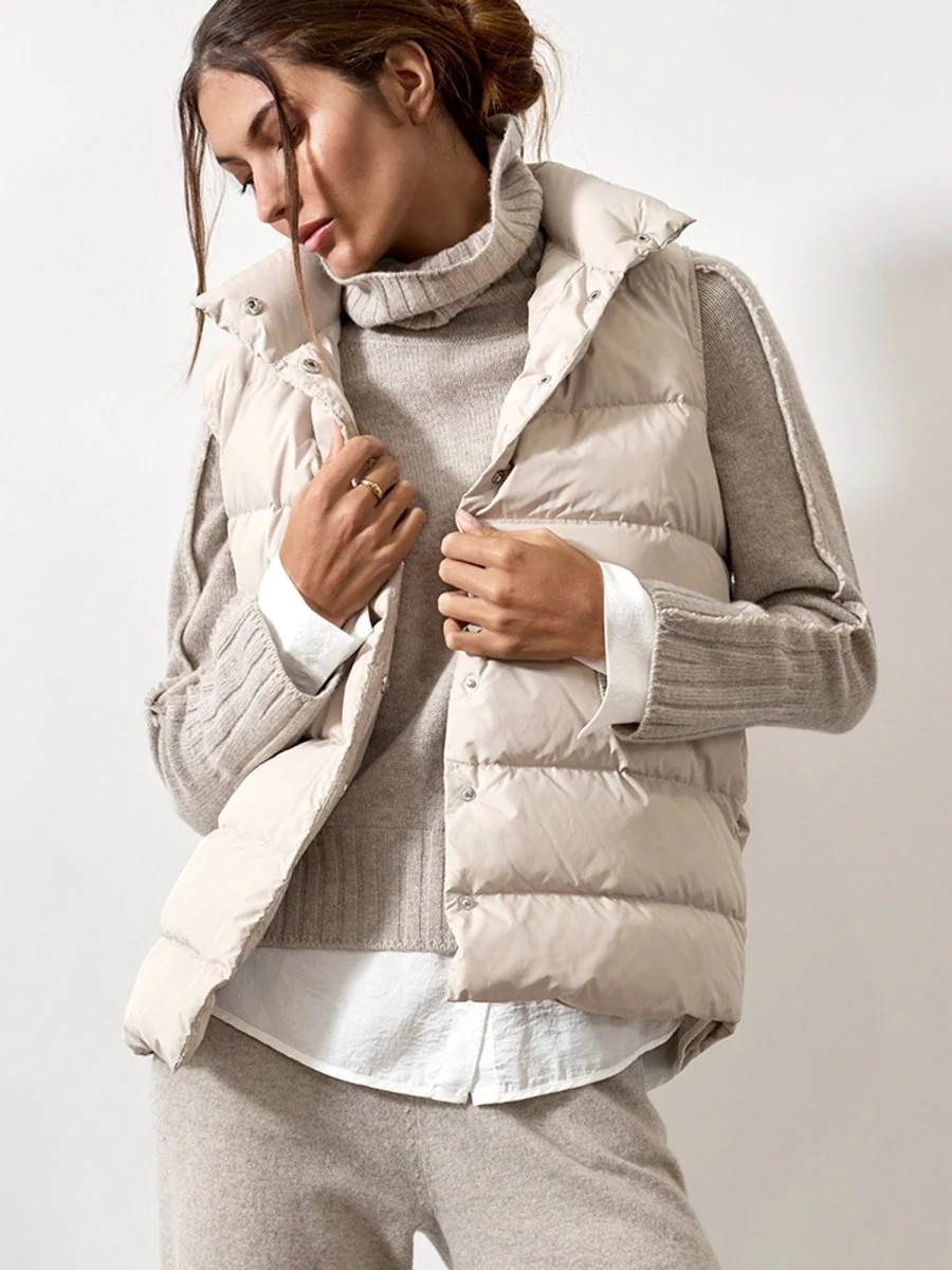 Brochu Walker | Anders Down Vest in Stone | Brochu Walker
