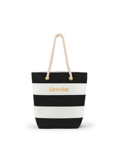 Personalized Bliss Striped Tote | David's Bridal | Davids Bridal