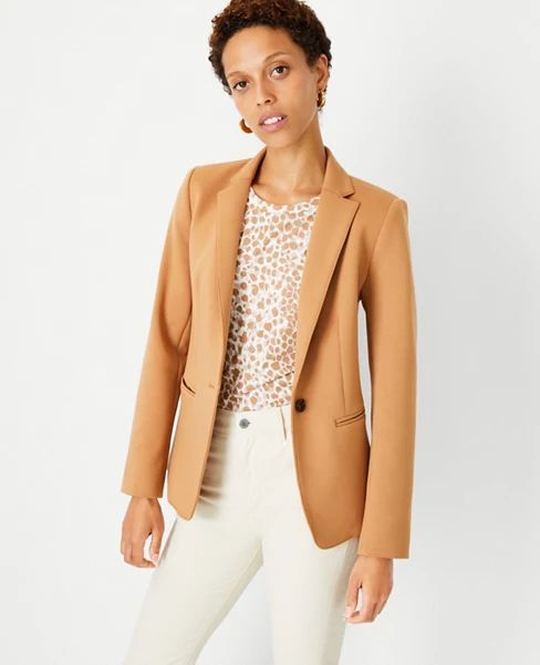 The Petite Hutton Blazer in Double Knit | Ann Taylor (US)