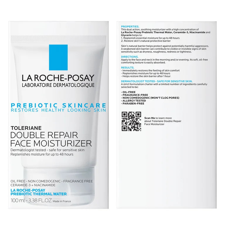La Roche-Posay Toleriane Double Repair Moisturizer, 3.38 fl oz - Walmart.com | Walmart (US)