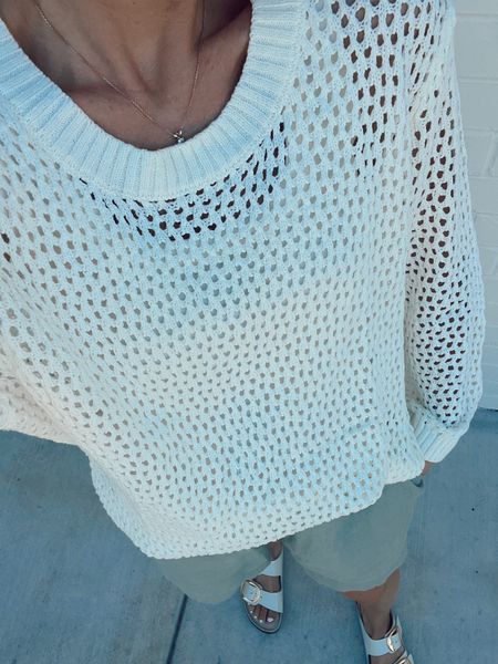 Open knit top on limited deal under $30! And my linen shorts back in stock under $30. Wearing size small in both spring outfits vacation outfit amazon find 

#LTKsalealert #LTKstyletip #LTKfindsunder50