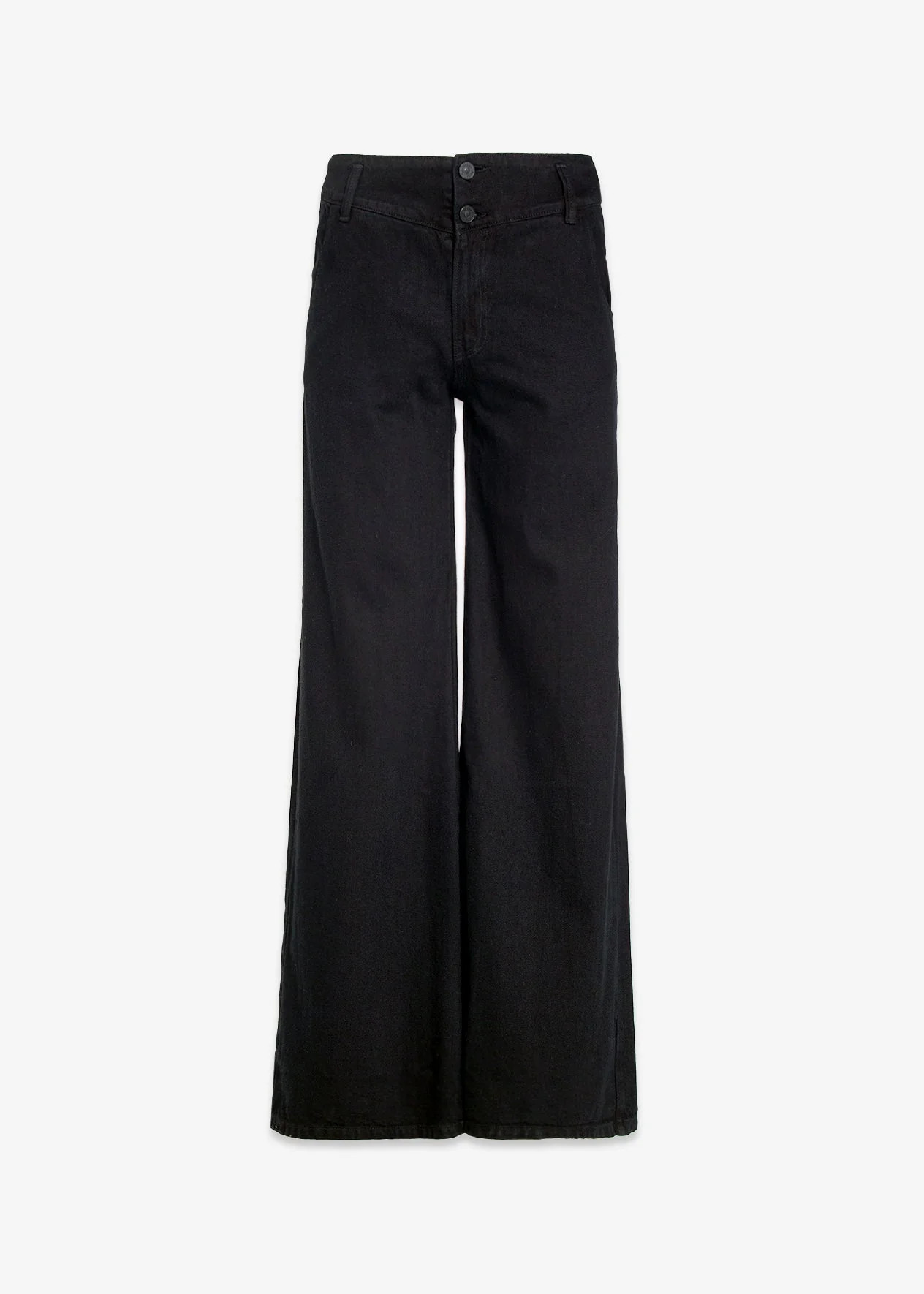 Women's Wide Leg Jeans In Black Over Dye | NOEND Denim