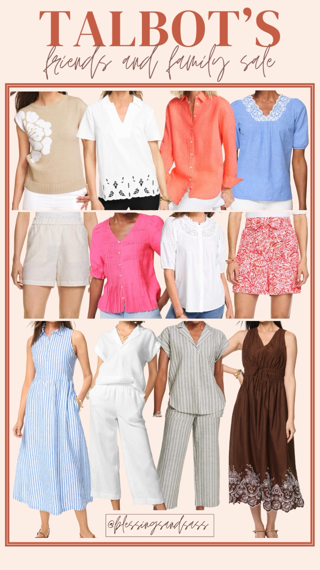 Talbot’s friends and family sale has started! 30% off! 

Talbots, friends and family sale, sale alert, women’s fashion, summer style, spring style, matching set, linen, eyelet, over 60 fashion 

#LTKOver40 #LTKSeasonal #LTKSaleAlert