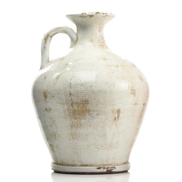 Scofield Ivory 11.8" Indoor / Outdoor Terracotta Jar | Wayfair North America