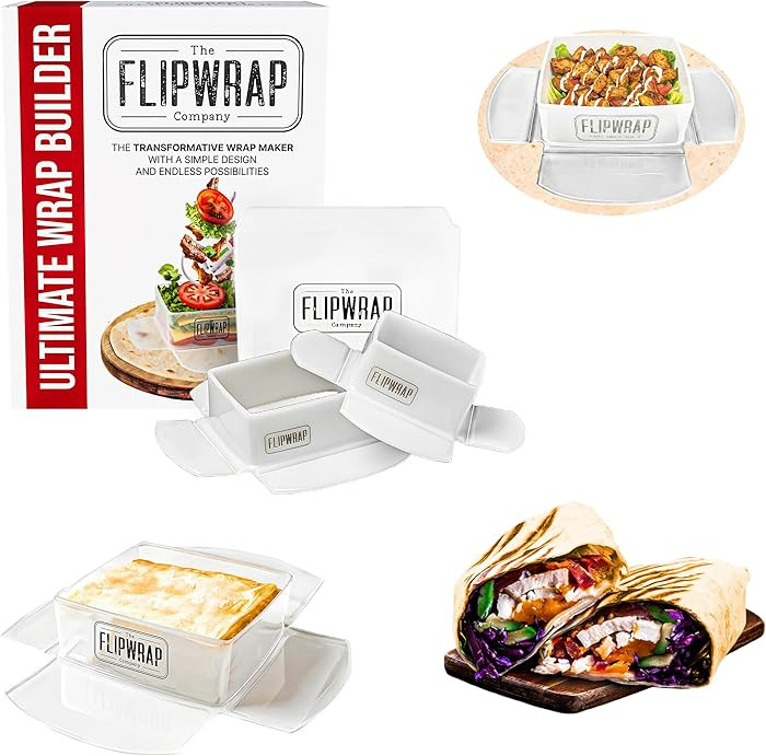 The Flipwrap Tortilla Wrap Maker Kit | Ultimate Wrap Builder for 7" and 10" Tortillas | Alternati... | Amazon (US)