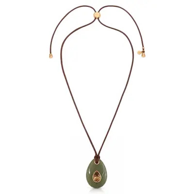 Ettika Teardrop Cord Pendant Necklace in Black at Nordstrom | Nordstrom