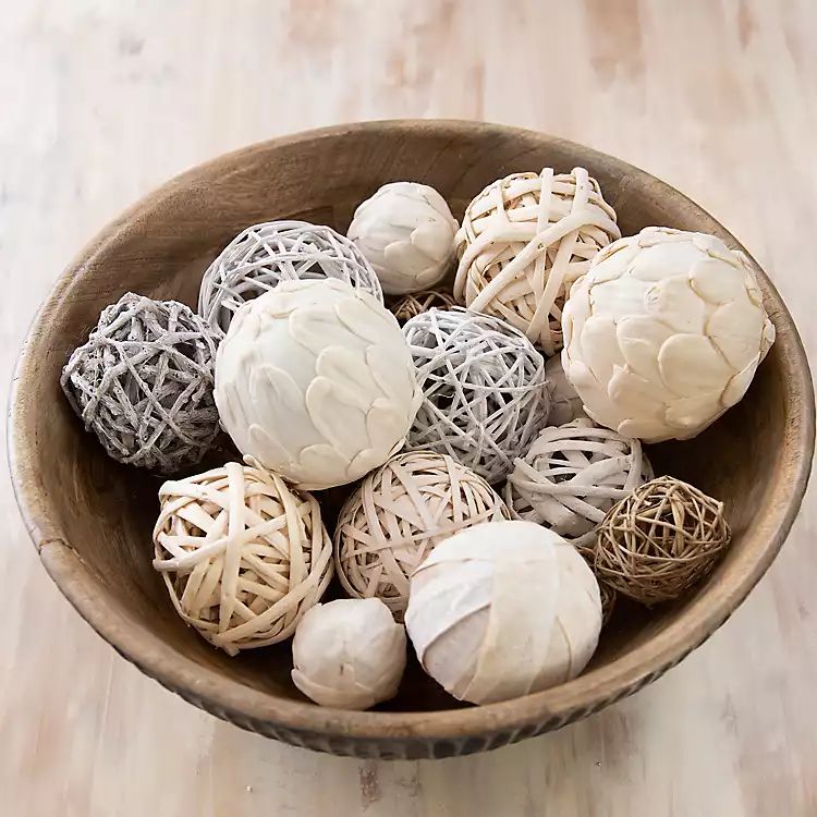 White Dried Orb Bag | Kirkland's Home