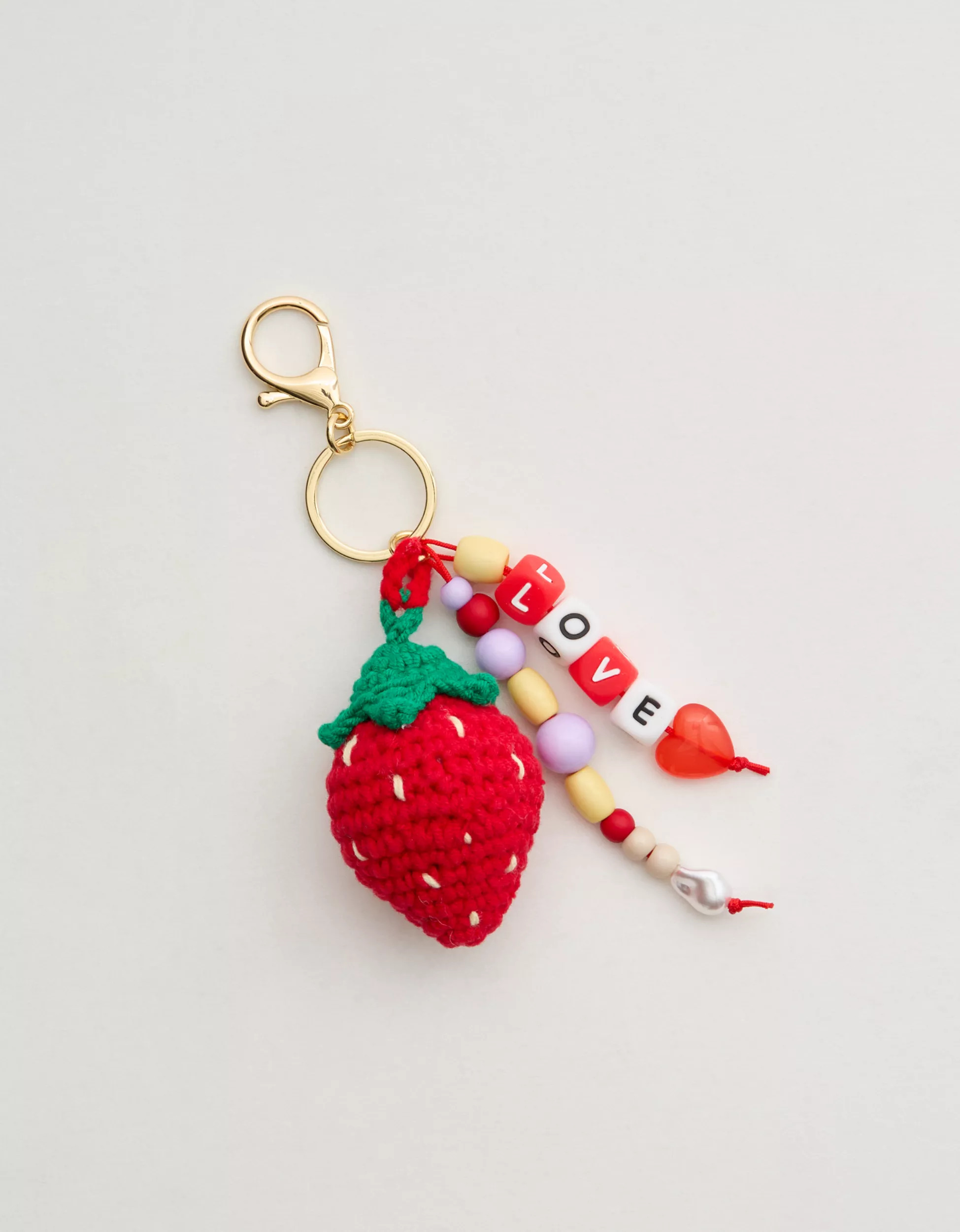 Aerie Crochet Strawberry Bag Charm | Aerie