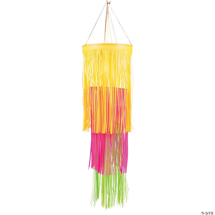 4 Ft. Neon Fringe Chandelier | Oriental Trading Company