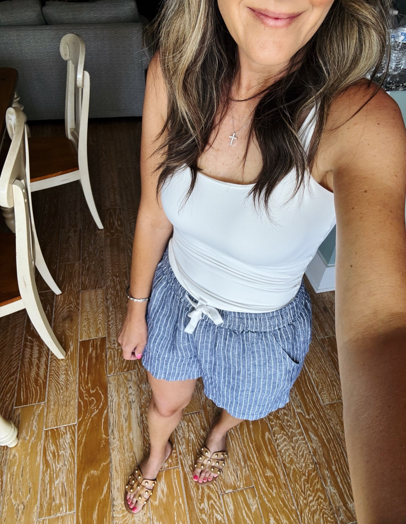 These @onequince shorts have been on repeat this summer. Made of linen and so lightweight, perfect for the summer heat🔥☀️

#LTKootd #LTKOver40 #LTKTravel