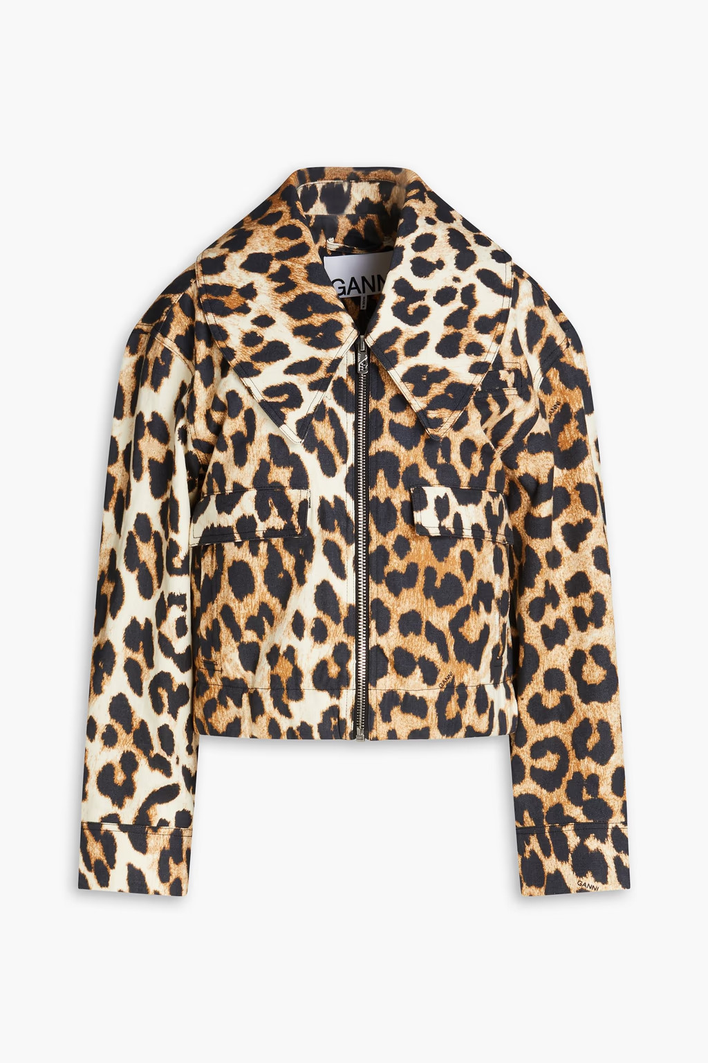 Leopard-print hemp and cotton-blend jacket | The Outnet (US and CA)