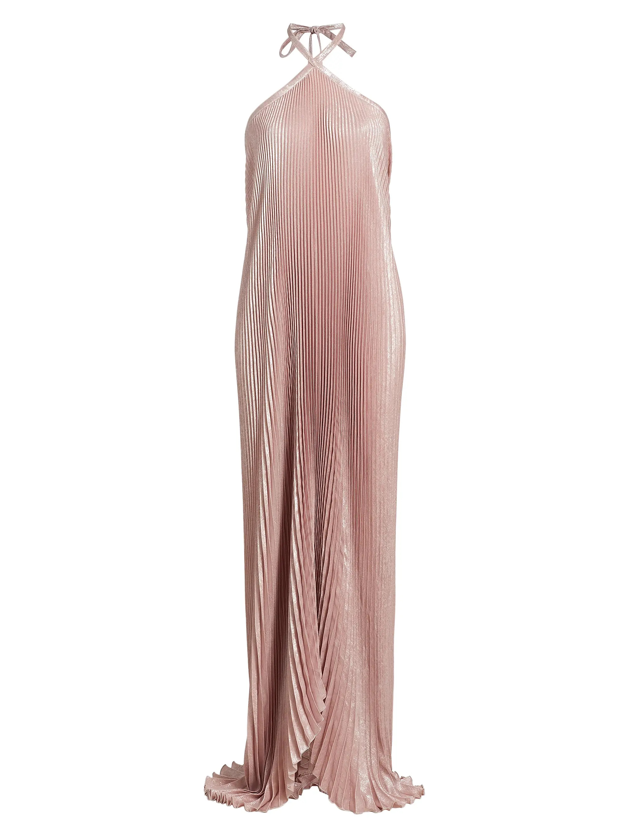 Deesse Pleated Halter Maxi Dress | Saks Fifth Avenue
