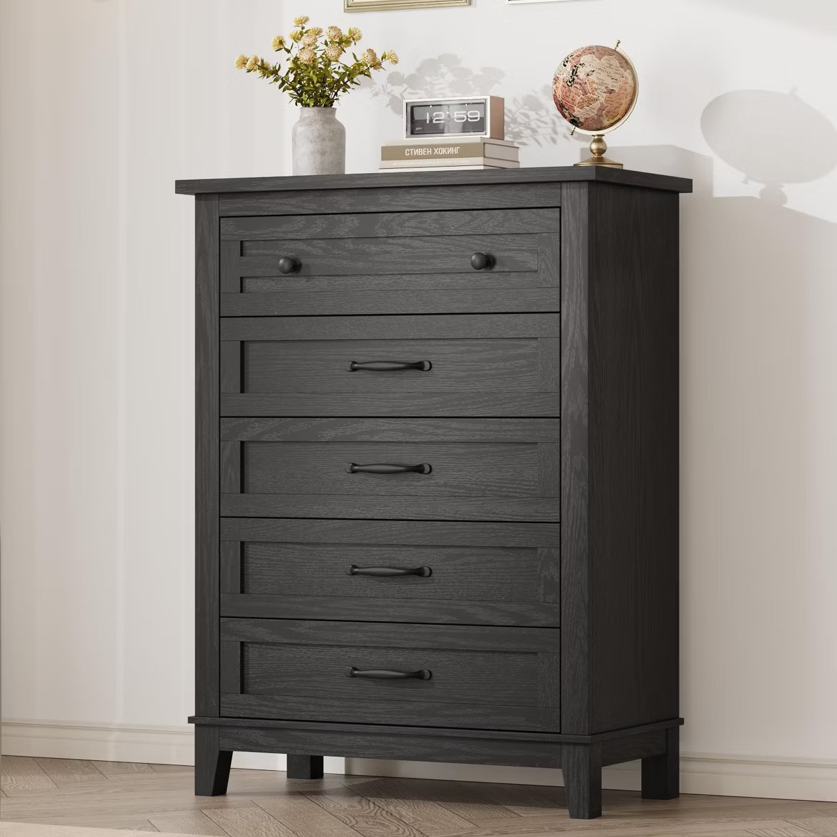 Freestanding 41.3" Tall Vertical Drawer Dresser with Storage , Wooden Closet Storage Chest for Li... | Target