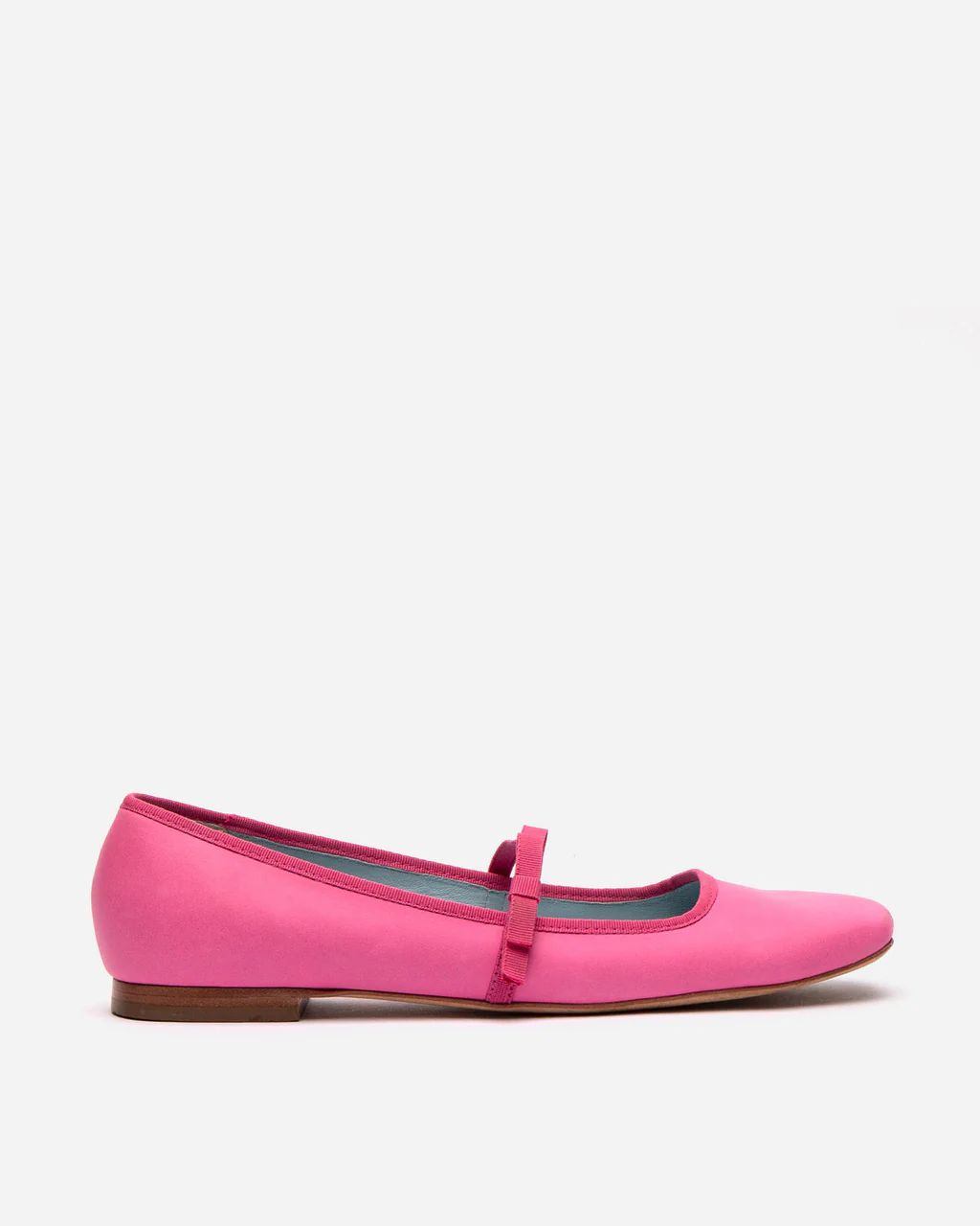 Jude Mary Jane Leather Flat Pink | Frances Valentine