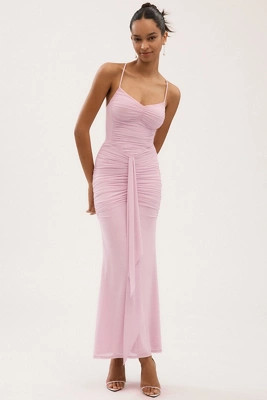 AFRM Azula Halter Ruched Maxi Dress | Anthropologie (US)