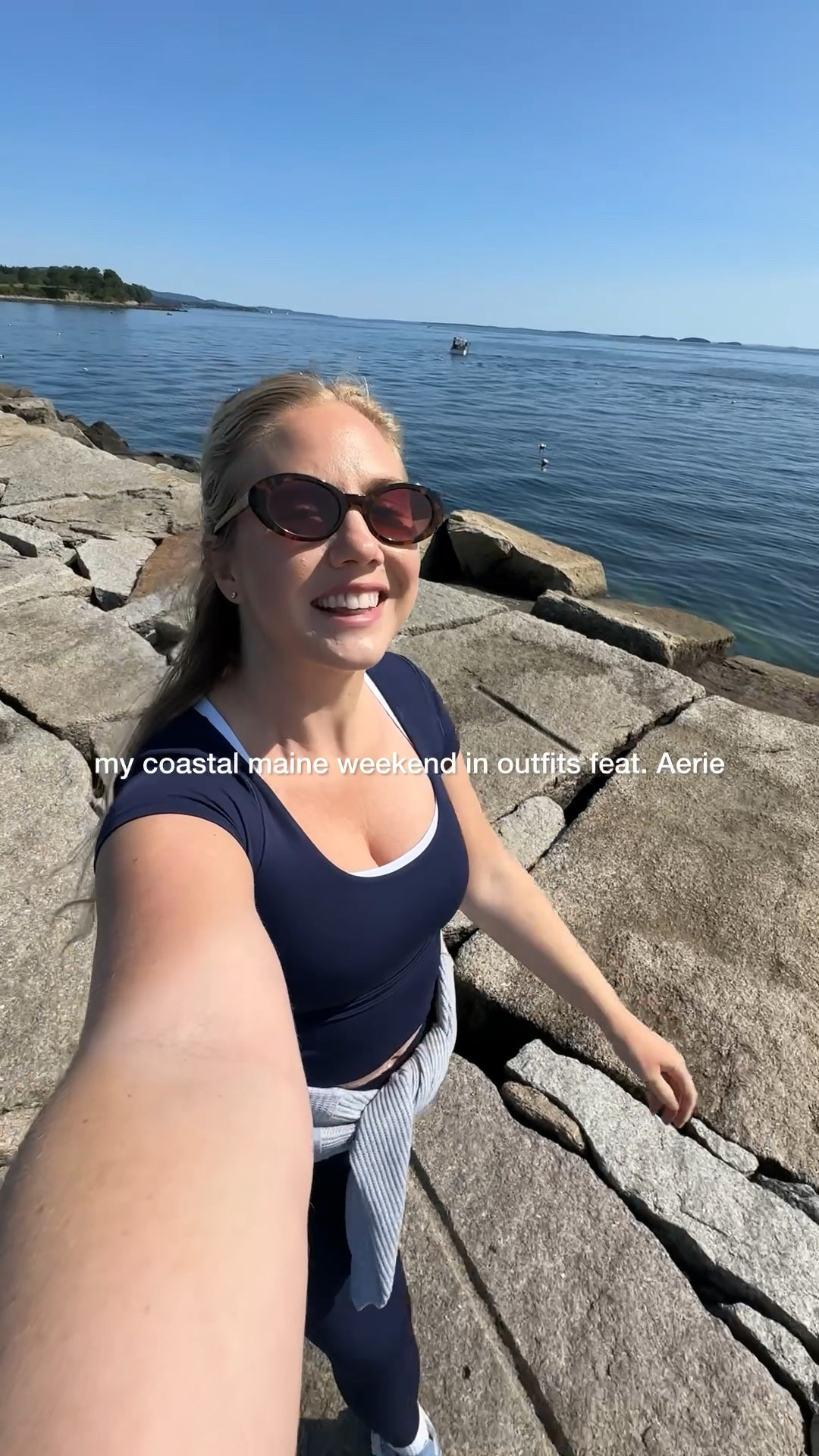 Easy @Aerie outfits for a summer weekend of exploring and relaxing at home in Midcoast Maine 🌊✨  #ad #AeriePartner #AerieREAL #SummerEssentials #MustHave #OutfitInspiration #ActivewearStyle #LaborDayOutfits