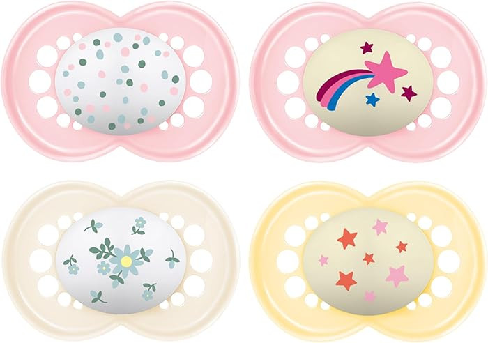 MAM Day & Night Pacifiers, Glow in The Dark Pacifier for Breastfed Babies, Nipple Shape Helps Pro... | Amazon (US)