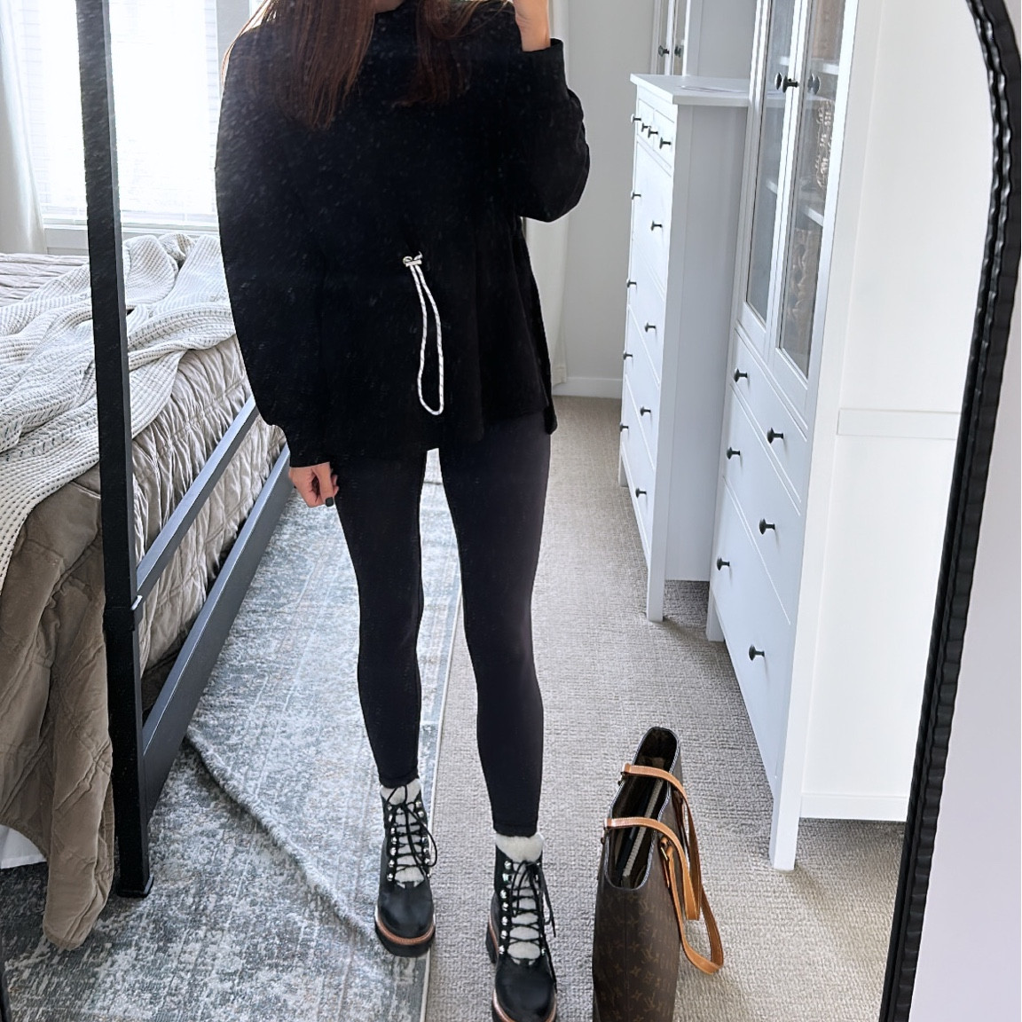 Amazon find Varley dupe turtleneck tunic
Lululemon wunder train leggings
Marc Fischer sherpa lace up boots


#LTKshoecrush #LTKstyletip