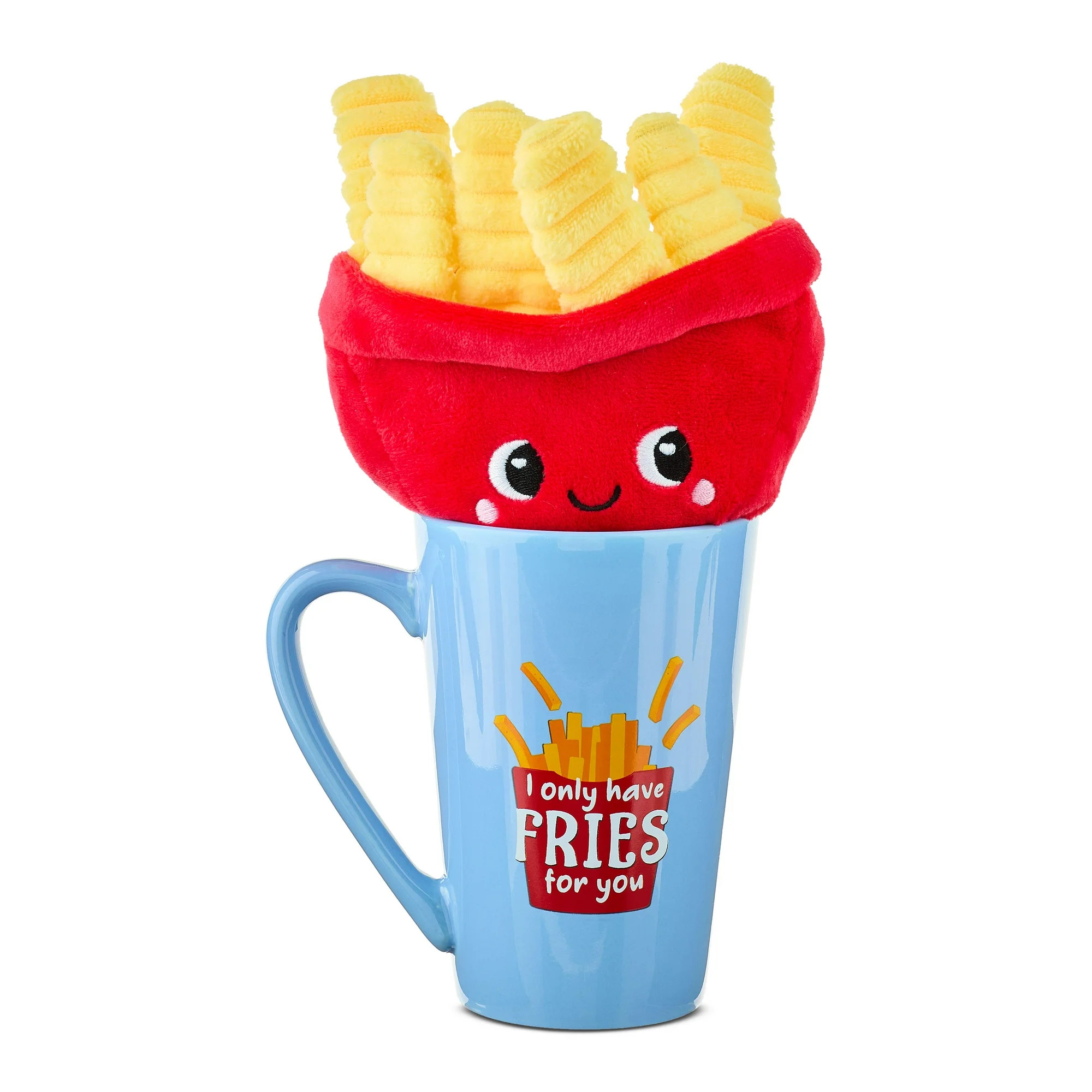 Fries Plush in I Only Have Fries for You Mug, Red, Yellow, and Blue, 10", Valentine's Day by Way ... | Walmart (US)