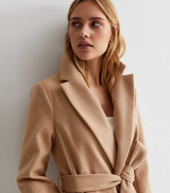 Camel Longline Belted Coat
						
						Add to Saved Items
						Remove from Saved Items | New Look (UK)
