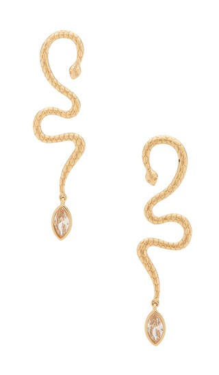 Serpentina Statement Earring in Clear Crystal & Gold | Revolve Clothing (Global)