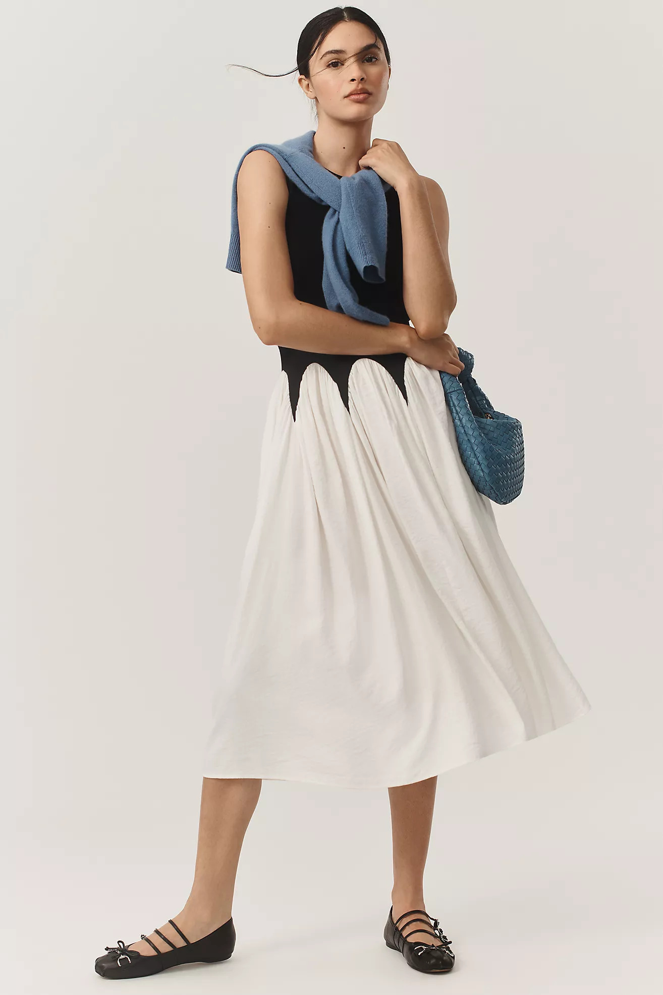 Siempre Michelle Sleeveless Colorblock Midi Dress | Anthropologie (US)